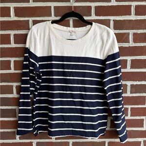 GAP Navy and Cream Casual Striped T-Shirt